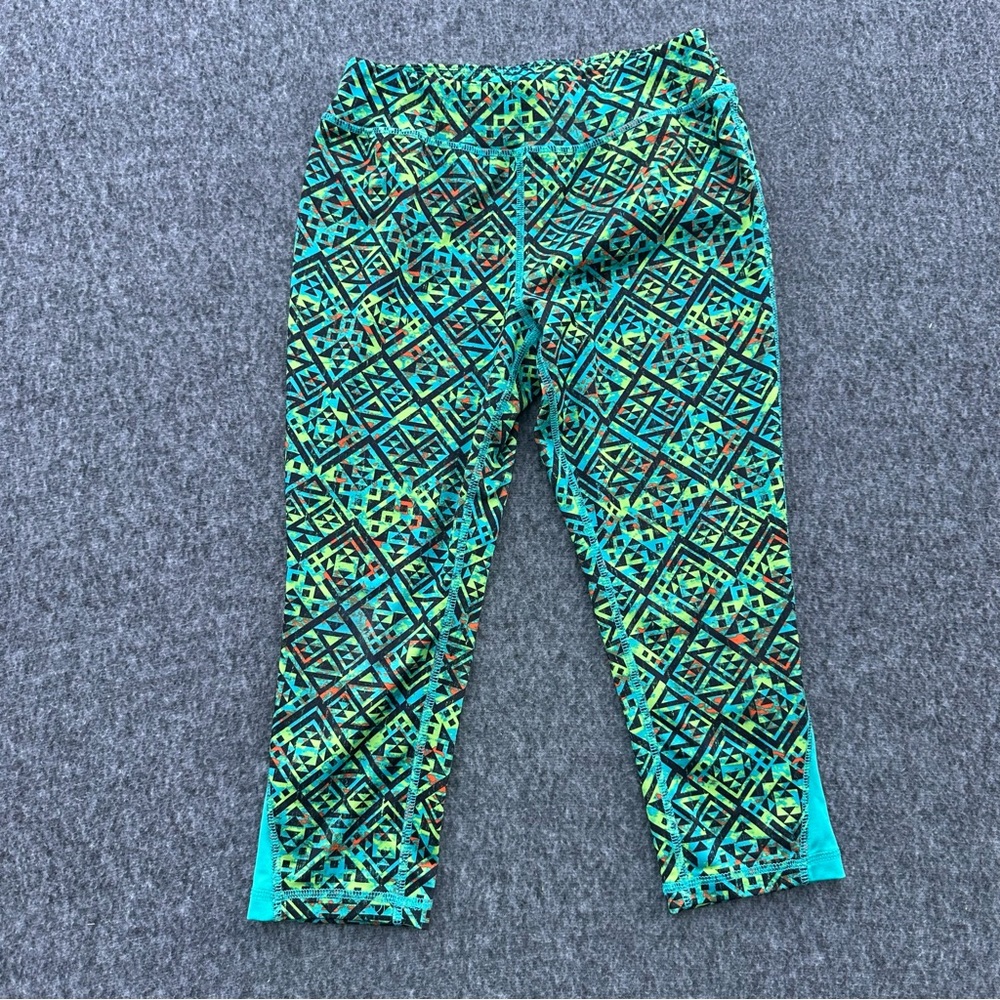 Mambo Australia Aqua Oasis Leggings Girls Size 10/12 Colorful Athleisure